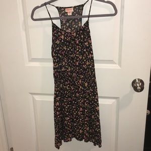 Black floral summer dress